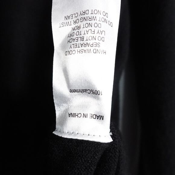 New Quince Men’s Black Mongolian Cashmere Quarter Zip Sweater Luxury XL 3505 - Picture 6 of 9